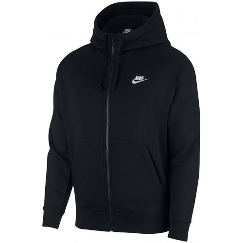 Nike Sportswear Club Fleece Full-Zip Hoodie Black/Black/White
