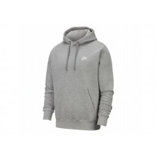 Nike Sportswear Club Fleece Pullover Hoodie Grey/White