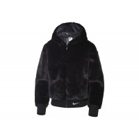 Nike Sportswear Essentials Faux Fur Jacket Black/White