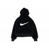 Nike Sportswear Essentials Faux Fur Jacket Black/White