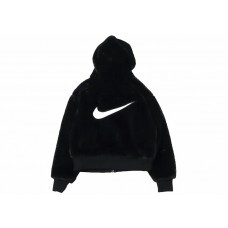 Nike Sportswear Essentials Faux Fur Jacket Black/White