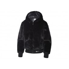 Nike Sportswear Essentials Faux Fur Jacket Black/White