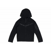 Nike Sportswear Kids Tech Fleece Full-Zip Hoodie (Plus Size) Black/Black