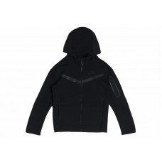 Nike Sportswear Kids Tech Fleece Full-Zip Hoodie (Plus Size) Black/Black