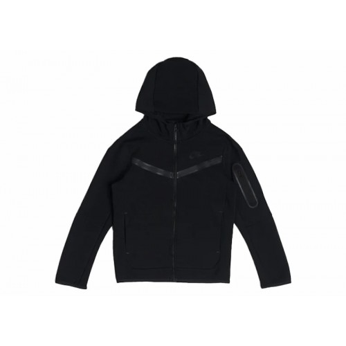 Nike Sportswear Kids Tech Fleece Full-Zip Hoodie (Plus Size) Black/Black