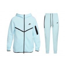 Nike Sportswear Tech Fleece Full Zip Hoodie & Jogger Set Glacier Blue