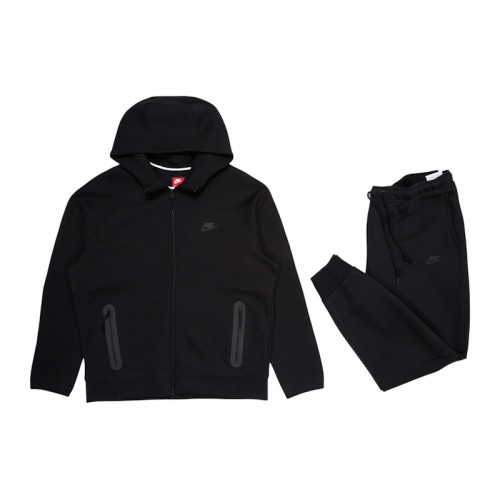 Nike Sportswear Tech Fleece Full-Zip Hoodie & Joggers Set Black/Black