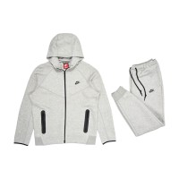 Nike Sportswear Tech Fleece Full-Zip Hoodie & Joggers Set Dark Heather Grey/Black