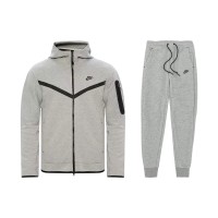 Nike Sportswear Tech Fleece Hoodie & Joggers Set (FW24) Dark Grey Heather/Black