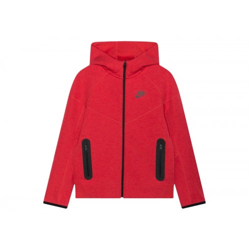 Nike Sportswear Tech Fleece Windrunner Full-Zip Hoodie Light University Red Heather/Black