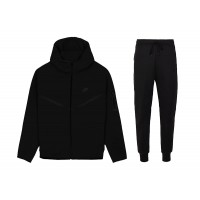 Nike Sportswear Tech Fleece Windrunner Full Zip Hoodie & Pant Set (FW24) Black/Black