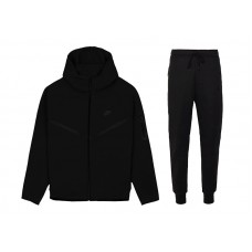 Nike Sportswear Tech Fleece Windrunner Full Zip Hoodie & Pant Set (FW24) Black/Black