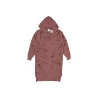 Nike Sportswear Womens Phoenix Cozy Boucle Long Knit Cardigan Mauve