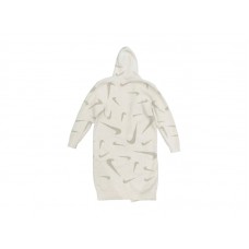 Nike Sportswear Womens Phoenix Cozy Boucle Long Knit Cardigan White