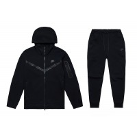 Nike Sportswear Tech Fleece Full-Zip Hoodie & Joggers Set Black