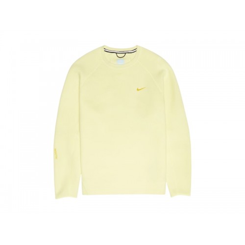 Nike x NOCTA NRG Tech Fleece Crewneck Sweatshirt Citron Tint/Vivid Sulfur