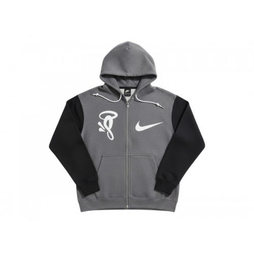 Nike x Syna Solo Swoosh Fleece Full-Zip Hoodie Grey