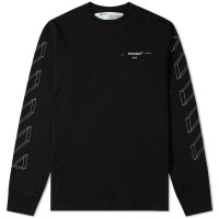 OFF-WHITE 3D Marker Diag Sweatshirt Black/White