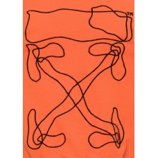 OFF-WHITE Abstract Arrows Embroidered Hoodie Orange/Black