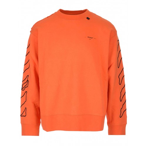Оригинальный шмот OFF-WHITE Abstract Arrows Embroidered Sweatshirt Orange/Black