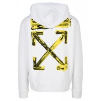 OFF-WHITE Acrylic Arrows Hoodie White/Yellow