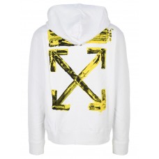 OFF-WHITE Acrylic Arrows Hoodie White/Yellow