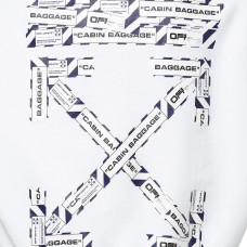 OFF-WHITE Airport Tape Arrows Diag Hoodie White