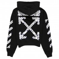 OFF-WHITE Airport Tape Arrows Diag Over Hoodie Black/Multicolor