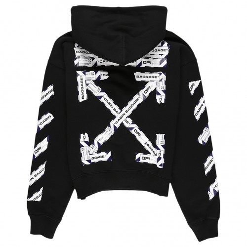 Оригинальный шмот OFF-WHITE Airport Tape Arrows Diag Over Hoodie Black/Multicolor