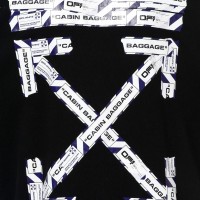 OFF-WHITE Airport Tape Arrows Diag Over Hoodie Black/Multicolor
