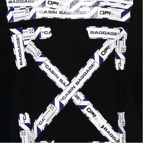 Оригинальный шмот OFF-WHITE Airport Tape Arrows Diag Over Hoodie Black/Multicolor