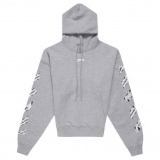 OFF-WHITE Airport Tape Arrows Diag Over Hoodie Melange Grey/Multicolor