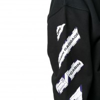 OFF-WHITE Airport Tape Arrows Diag Sweatshirt Black