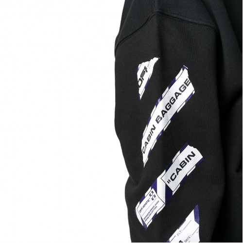 Оригинальный шмот OFF-WHITE Airport Tape Arrows Diag Sweatshirt Black