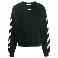OFF-WHITE Airport Tape Arrows Diag Sweatshirt Black