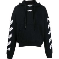 OFF-WHITE Airport Tape Slim Hoodie Black/Multicolor