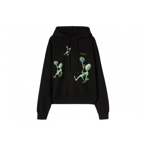 Оригинальный шмот OFF-WHITE Alien Arrow Skate Hoodie Black/Green