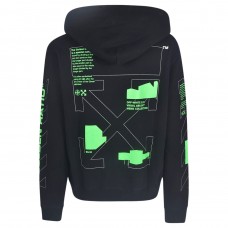 OFF-WHITE Arch Shapes Incompiuto Hoodie Black/Brilliant Green