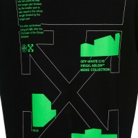OFF-WHITE Arch Shapes Incompiuto Hoodie Black/Brilliant Green