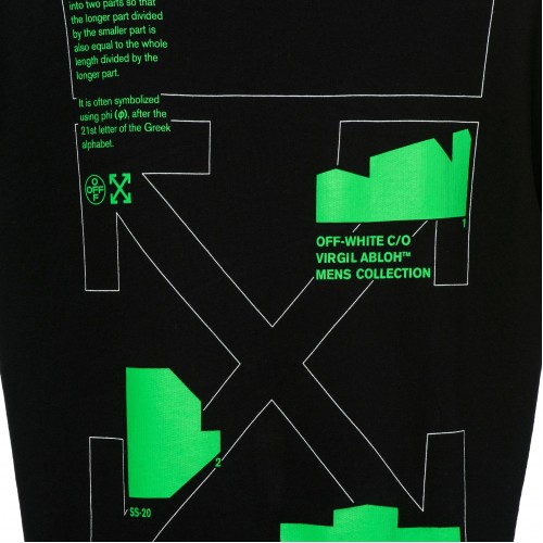 Оригинальный шмот OFF-WHITE Arch Shapes Incompiuto Hoodie Black/Brilliant Green