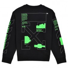 OFF-WHITE Arch Shapes Incompiuto Sweatshirt Black/Brilliant Green