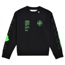 OFF-WHITE Arch Shapes Incompiuto Sweatshirt Black/Brilliant Green