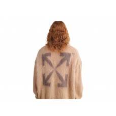 OFF-WHITE Arrow Mohair Skate Knit Camel