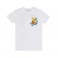 OFF-WHITE Bart Peace T-Shirt White
