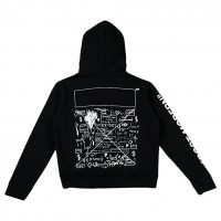 OFF-WHITE Basquiat Graphic Hoodie Black/White