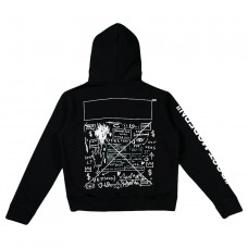 OFF-WHITE Basquiat Graphic Hoodie Black/White