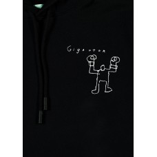 OFF-WHITE Basquiat Graphic Hoodie Black/White