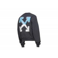 OFF-WHITE Between Arrow Oversized Crewneck Outerspace/White