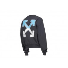 OFF-WHITE Between Arrow Oversized Crewneck Outerspace/White