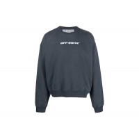 OFF-WHITE Between Arrow Oversized Crewneck Outerspace/White